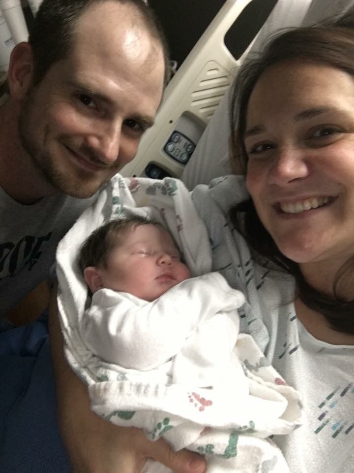 Baby 3, Clara Rose. If my weight restriction wasn't raised from 8 to 40 pounds yesterday, technically l couldn't pick her up!