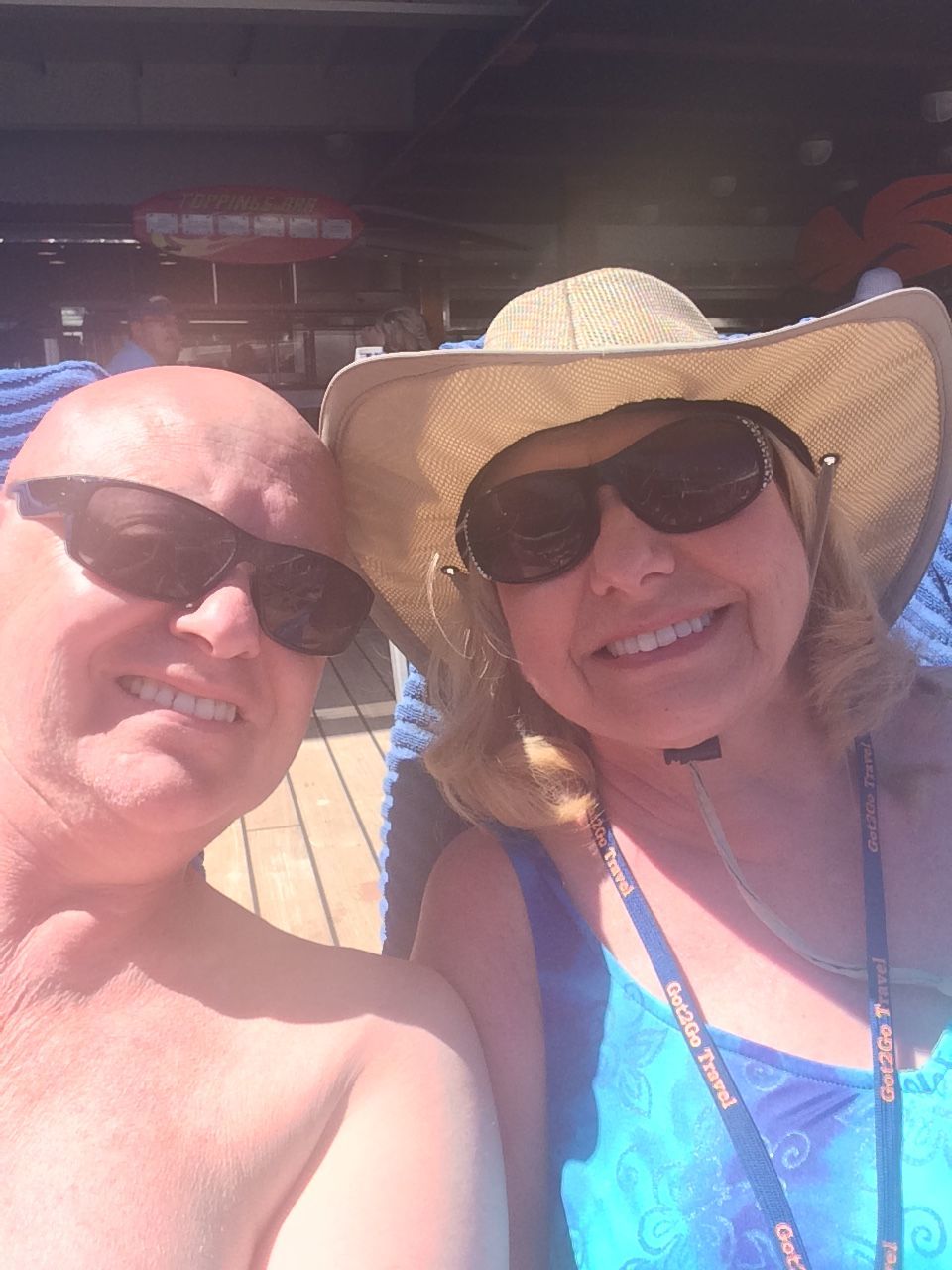 Me and my sweet wife Brenda on a cruise to the Bahamas.