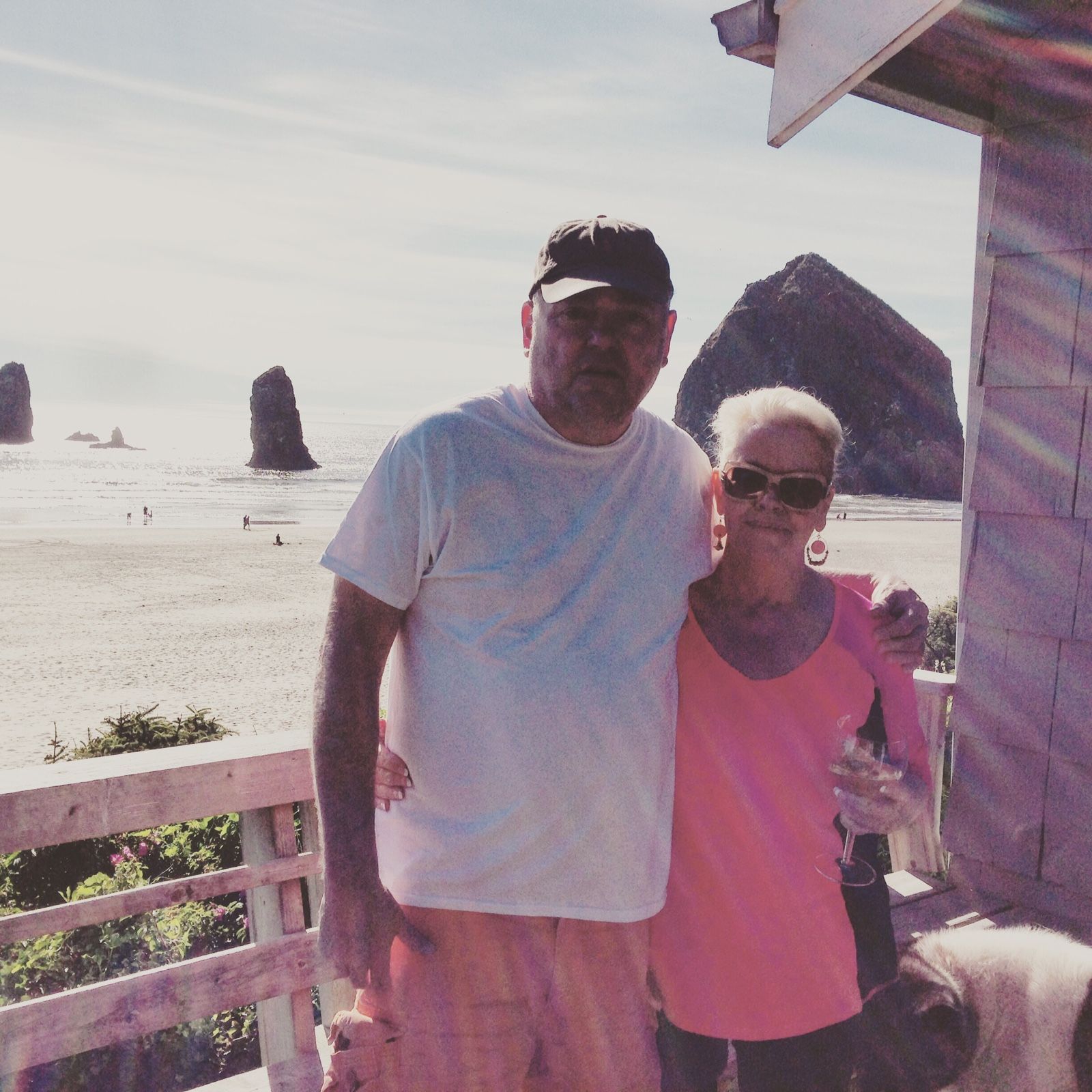 My husband and I visiting our kids in Oregon.