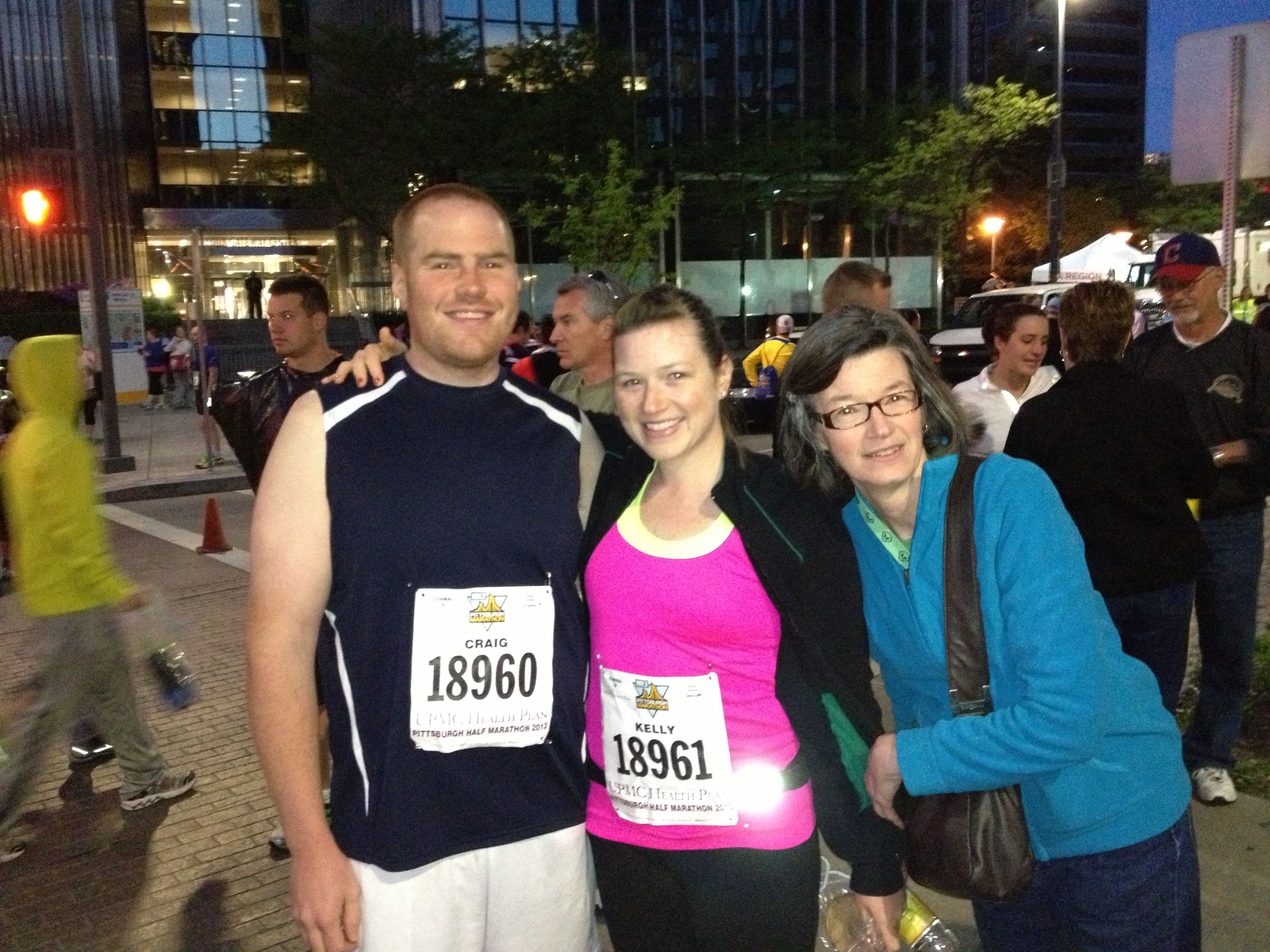 Pittsburgh Half Marathon 2014. Myself, My Wife, and My Mother in Law.