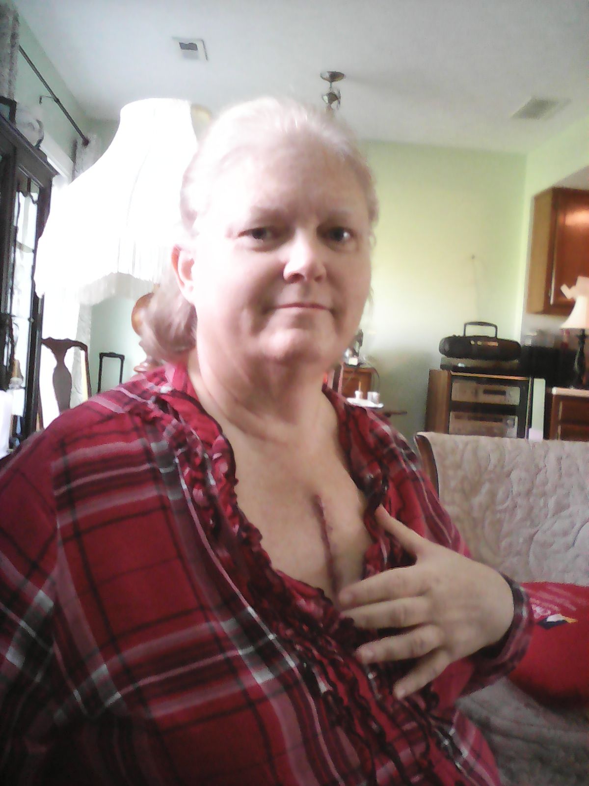 Home two days from hospital. Got dressed myself- seemed to take forever.