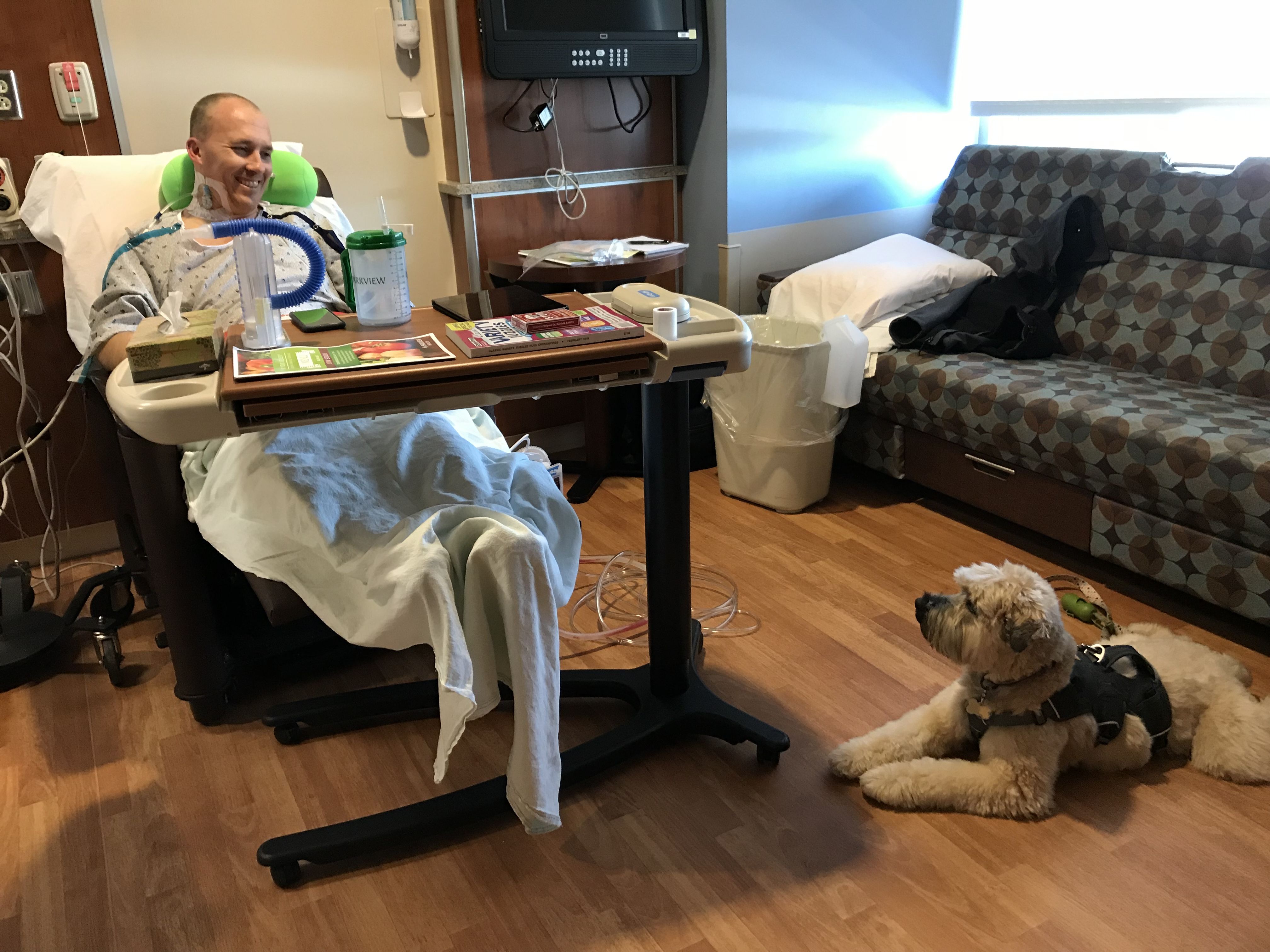 Feb 5 - My dog Alannah paying a visit.