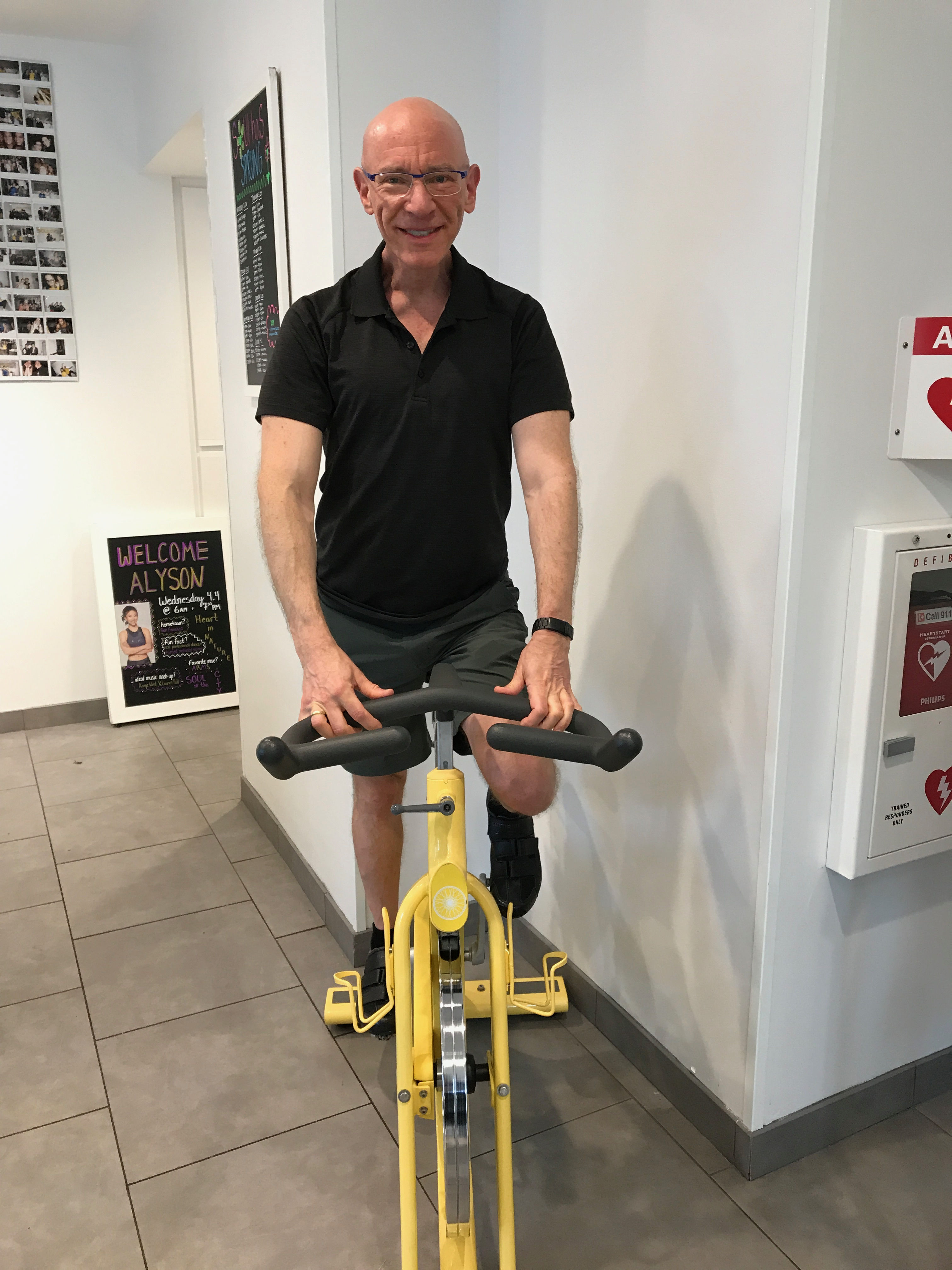 First time back at the spinning gym where we go every Sunday morning early.